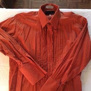 Vintage Bill Blass ruffle tux shirt